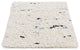 Ivory, 100% Wool, Hand Knotted, Modern Minimalist Design Square Rug, 1'9"x1'9"