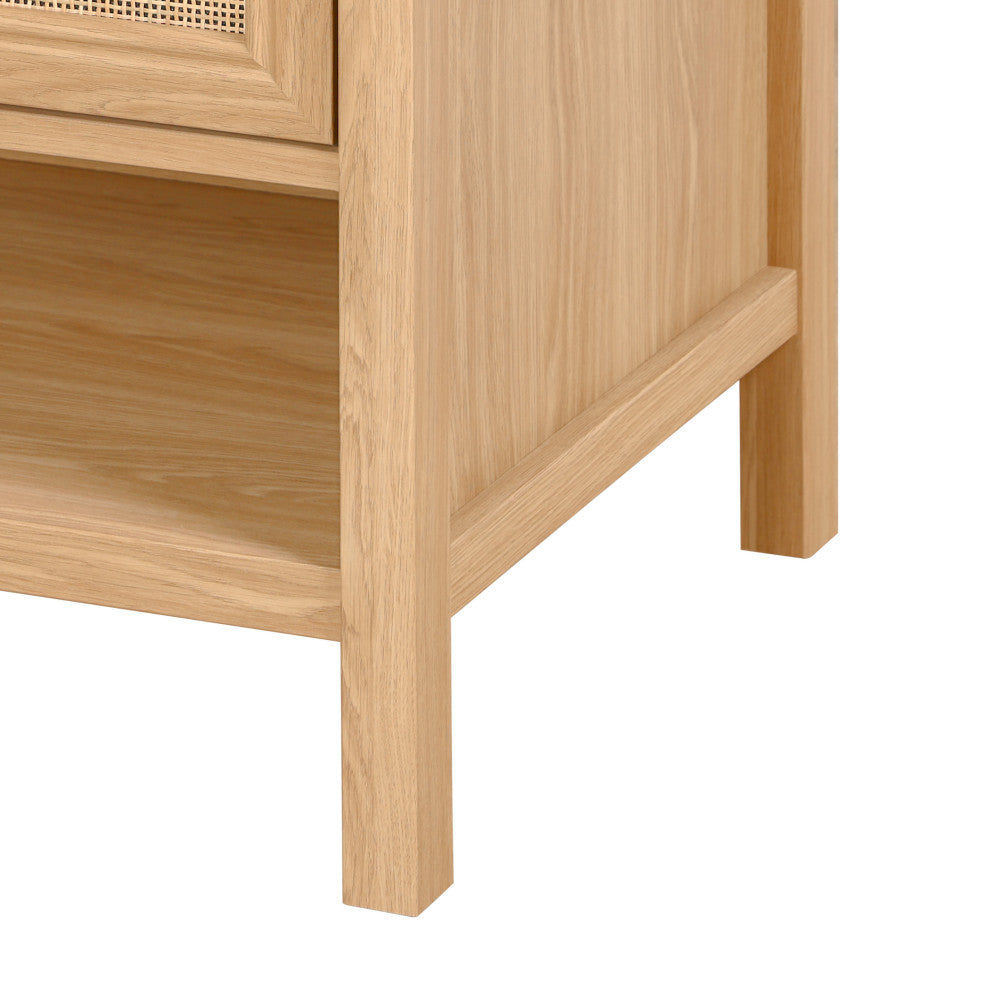 Jasper Rattan Modern 2-Shelf Bath Vanity Cabinet Only, Sink Basin Not Included