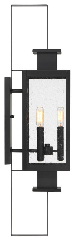 Ascott 3-Light Outdoor Wall Lantern, Matte Black