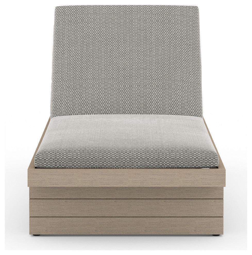 Leroy Outdoor Chaise Lounge-Brown/Ash