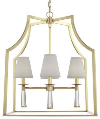 Baxter 4-Light Chandelier, Aged Brass
