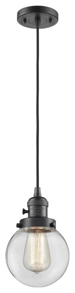 Innovations 201CSW-OB-G202-6 1 Light Pendant, Switch, Oil Rubbed Bronze