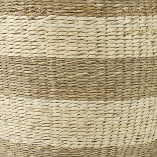 Set of Two Round Wicker Storage Baskets