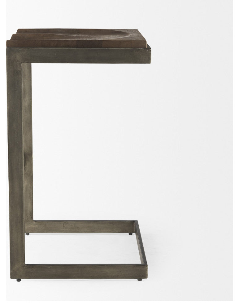 30" Black Cheeky Wood and Metal Bar Stool