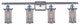 INNOVATIONS LIGHTING 516-4W-SN-220-LED Bleecker 3 Light Bath Vanity Light