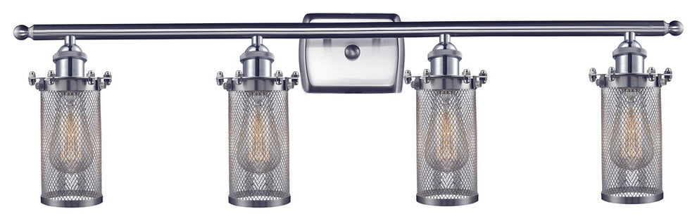 INNOVATIONS LIGHTING 516-4W-SN-220-LED Bleecker 3 Light Bath Vanity Light