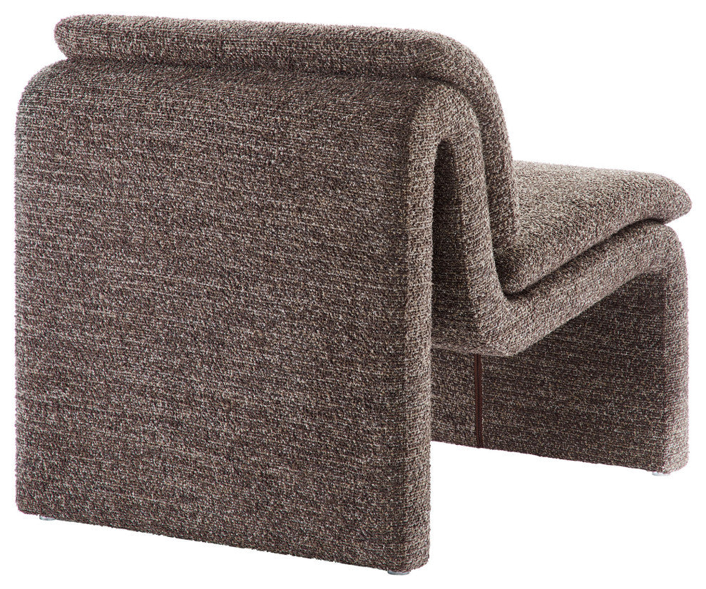 Dune Boucle Upholstered Armless Accent Chair, Antique