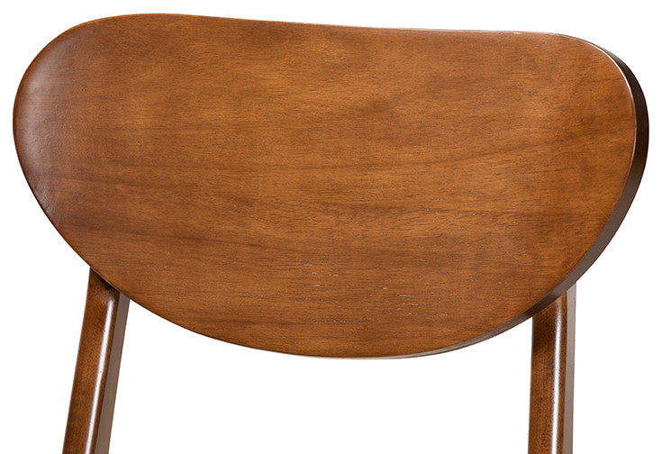 Kobell Mid-Century Modern Gray and Walnut Dining Chair, Set of 2