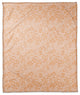 Orange Dainty Floral 50x60 Coral Fleece Blanket