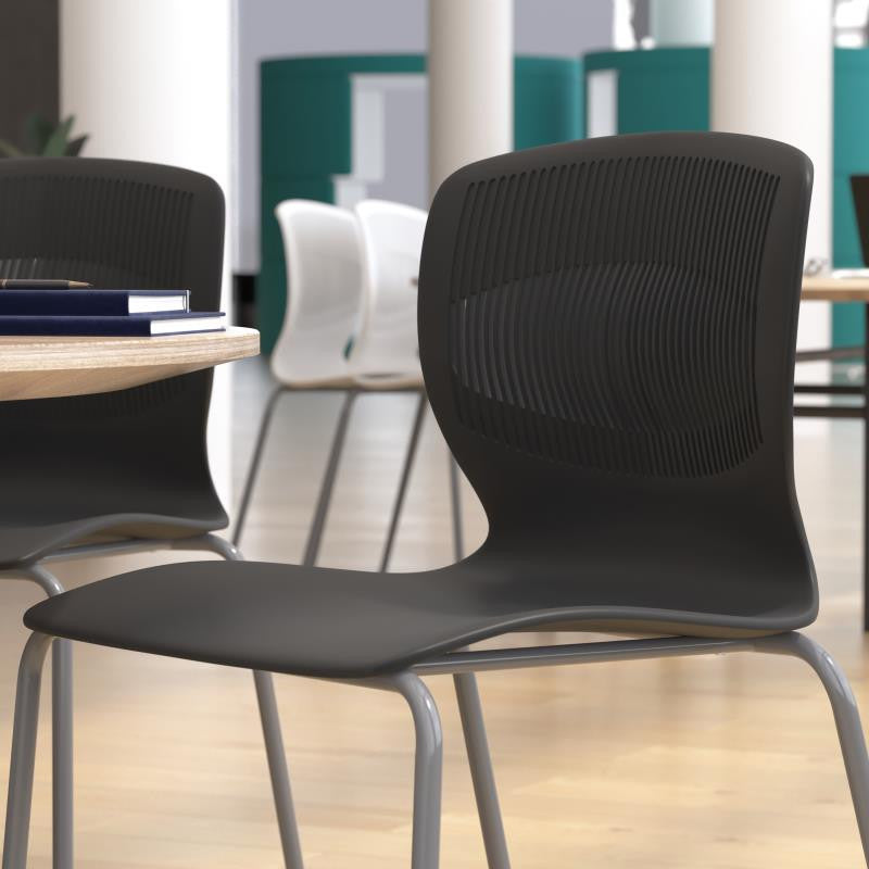 Hercules Series Commercial Grade 770 lb. Capacity Ergonomic Stack Chair, Black