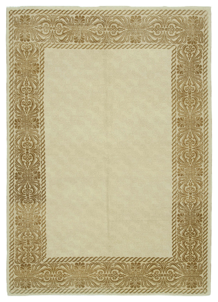 Rug N Carpet - Handmade Oriental 6' 11" x 9' 8" One-of-a-Kind Oushak Area Rug