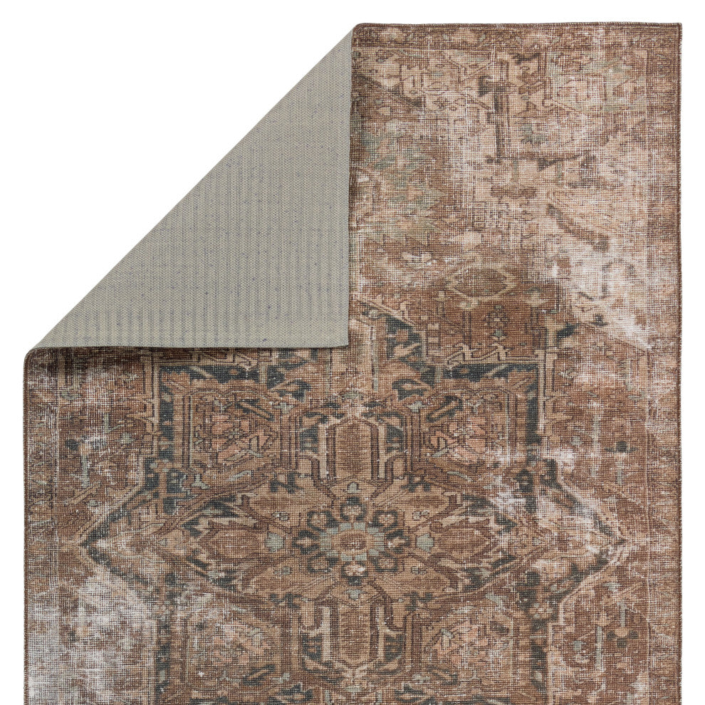Kate Lester + Jaipur Living Minita Medallion Brown/ Tan Runner Rug 3'X8'