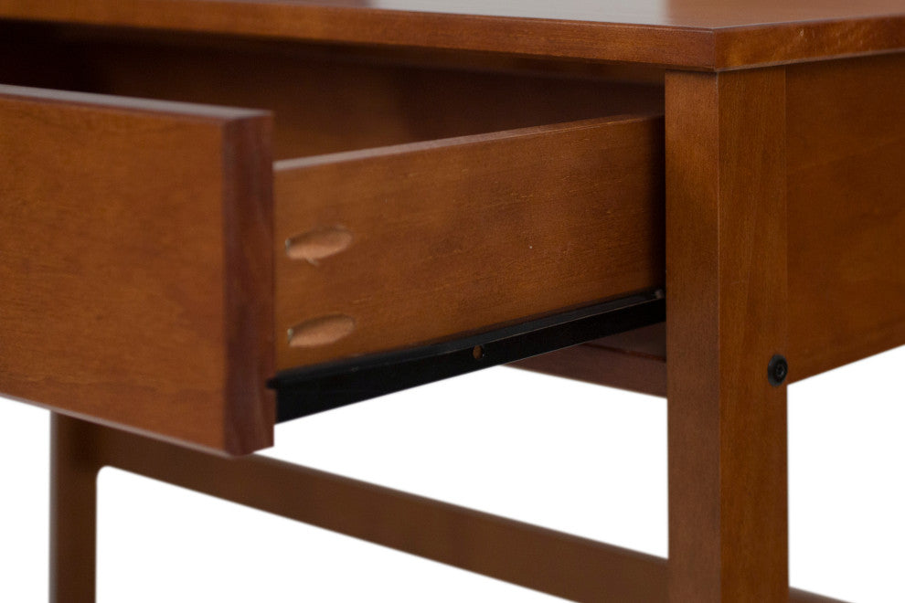 Memomad Bali Home Office Solid Wood Desk with Drawers (Caramel)
