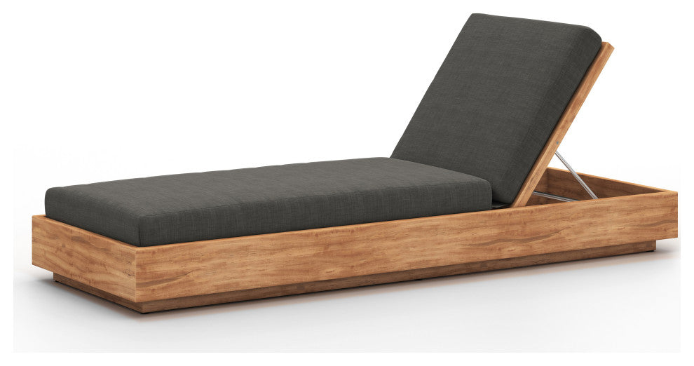 Kinta Outdoor Chaise Lounge-Charcoal