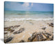"Rocks On Typical Tropical Beach" Beach Canvas Wall Art, 40"x30"