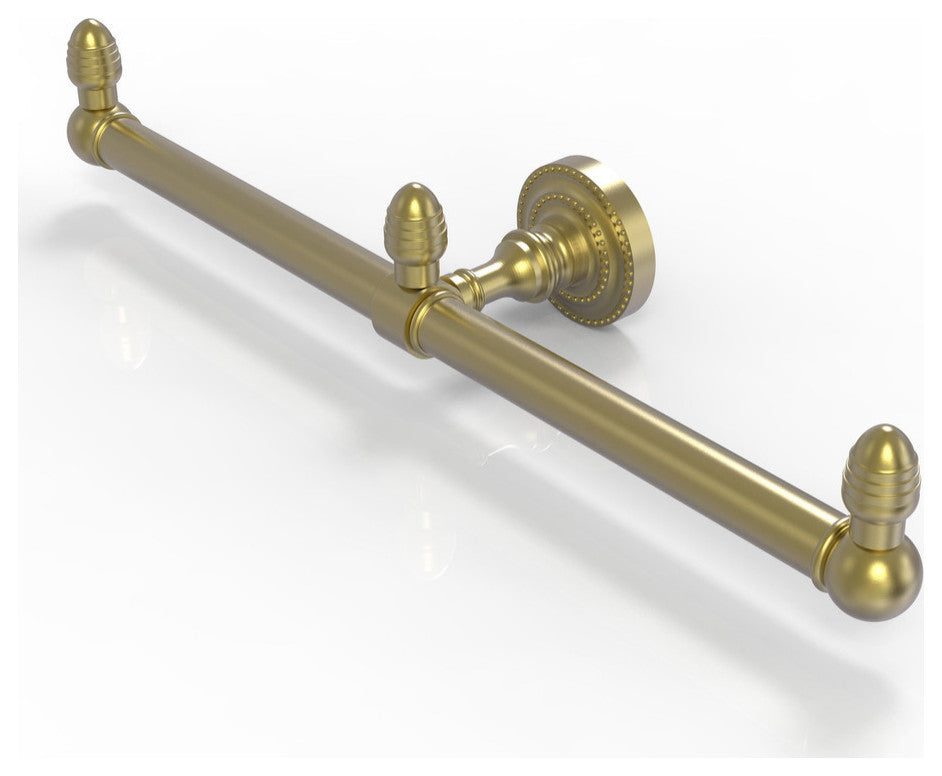 Dottingham 2 Arm Guest Towel Holder, Satin Brass
