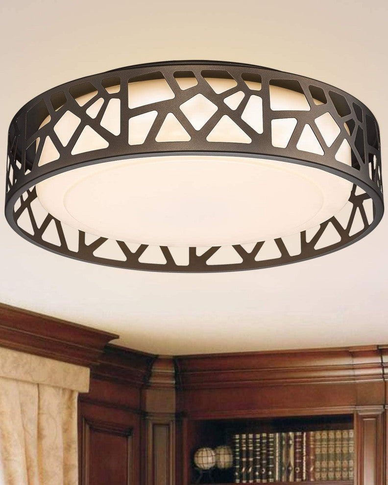14 inch LED Flush Mount Ceiling Light round light ceilihg fixture with bronze