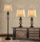 Fangio Lighting Iron Metal 3-Piece Lamp Set