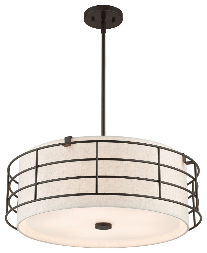 Blanchard 5-Light English Bronze Pendant Chandelier