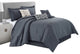 Arven 7-Piece Grey Comforter Set, Grey, Queen