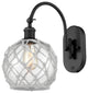 Innovations 518-1W-BK-G122-8RW-LED 1-Light Sconce, Matte Black