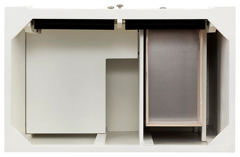 Bristol 36" Single Vanity Bright White, Ethereal Noctis Quartz