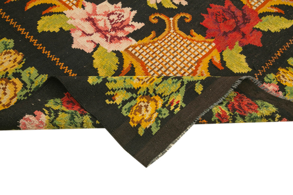 Rug N Carpet - Handmade Oriental 6' 1'' x 6' 5'' Antique Rose Kilim Rug