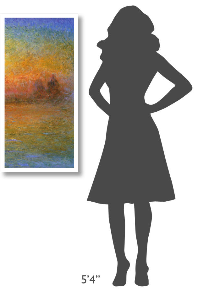"Twilight Venice (right)" Digital Paper Print by Claude Monet, 19"x38"