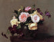Henri FantinLatour Roses and Clematis Premium Canvas Print