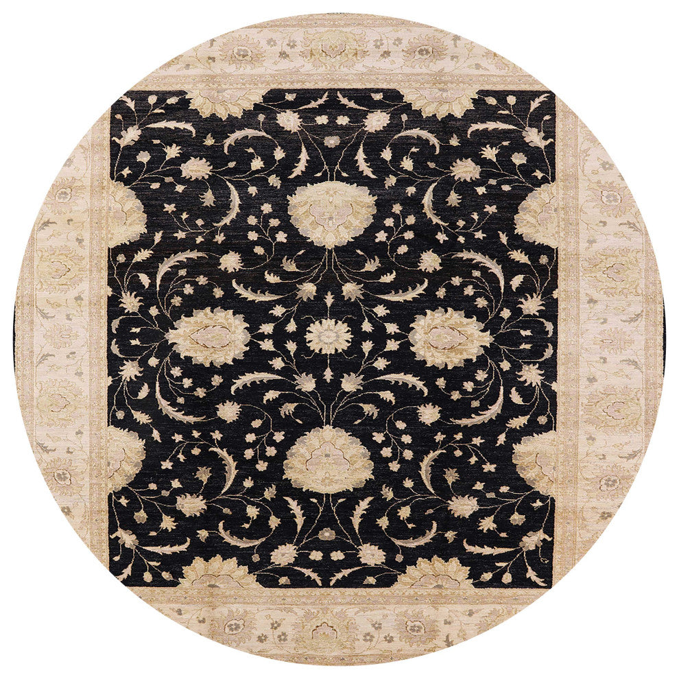Ahgly Company Indoor Round Mid-Century Modern Area Rugs, 6' Round