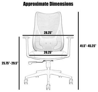 Ergonomic Office Desk Chair With Adjustable Lumbar High Mesh Back, Black