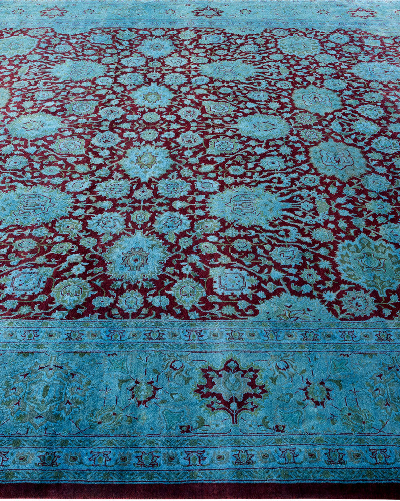 Fine Vibrance, One-of-a-Kind Handmade Area Rug Red, 14'3"x8'2"