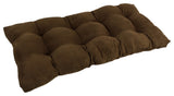 42"x19" Squared Micro Suede Tufted Loveseat Cushion, Chocolate Brown