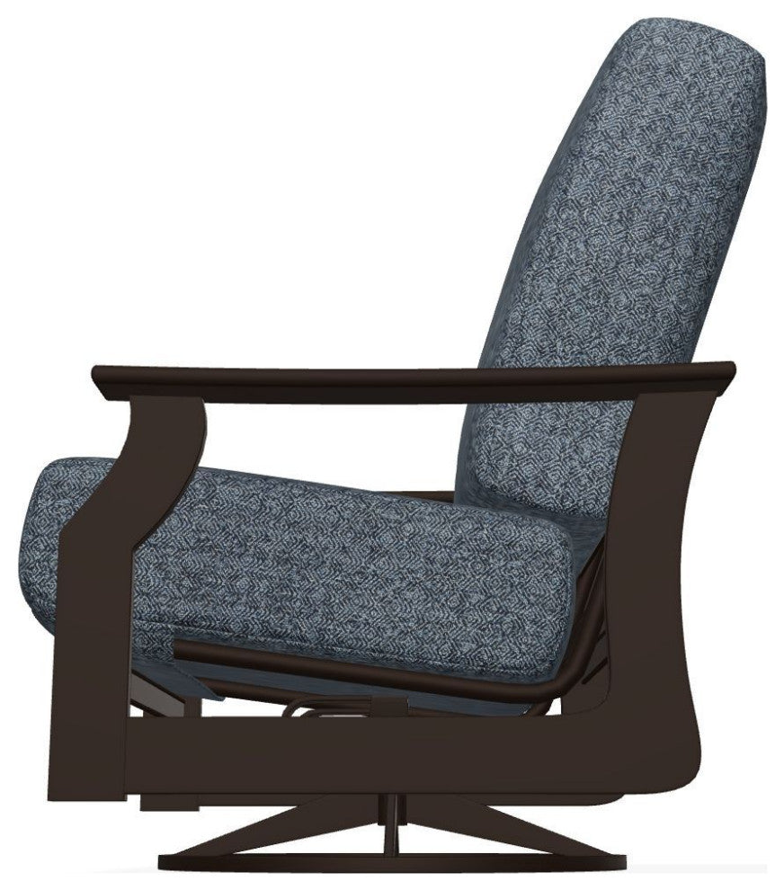 St. Catherine Deep Seat Outdoor Swivel Rocker, Restore Indigo/Kona
