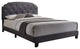 Benzara BM163429 Modern Queen Bed, Gray Fabric