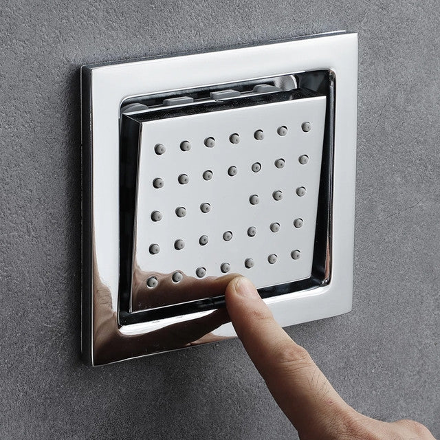 Touch Panel Controlled LED Shower System, Matte Black C - Touch Panel Light