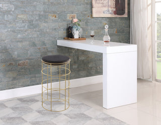 Rebar Velvet Upholstered Bar Stool, Gray, Bar Height