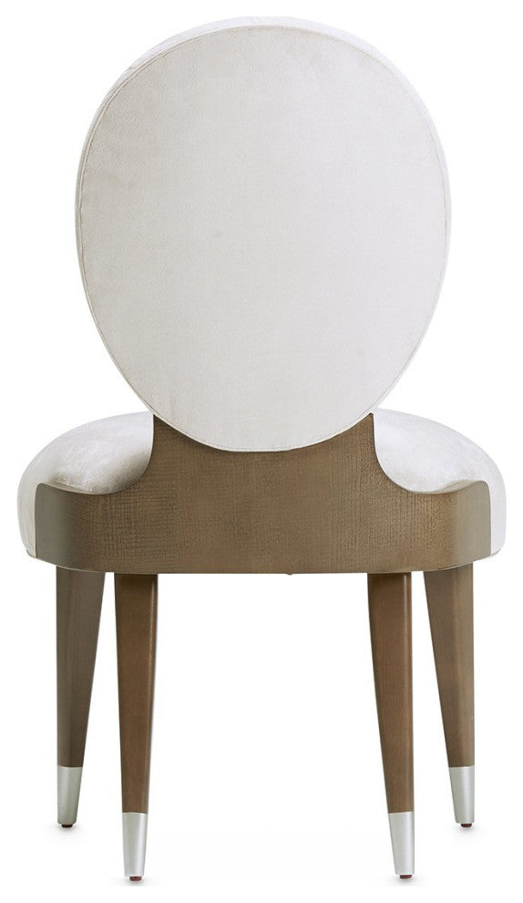 Aico Amini Roxbury Park 2 Side Chair in Slate Velvet