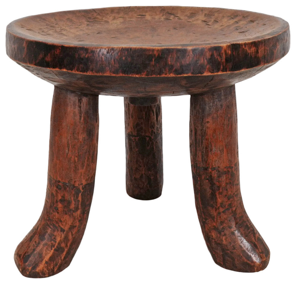 Consigned Three Leg Wood Stool