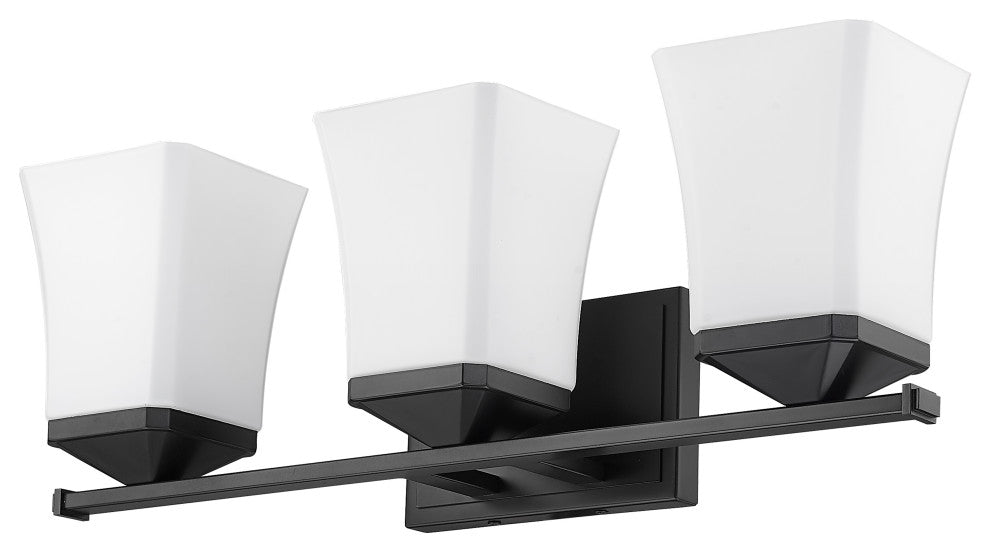 Zlite 1939-3V-MB 3-Light Vanity, Etched Opal