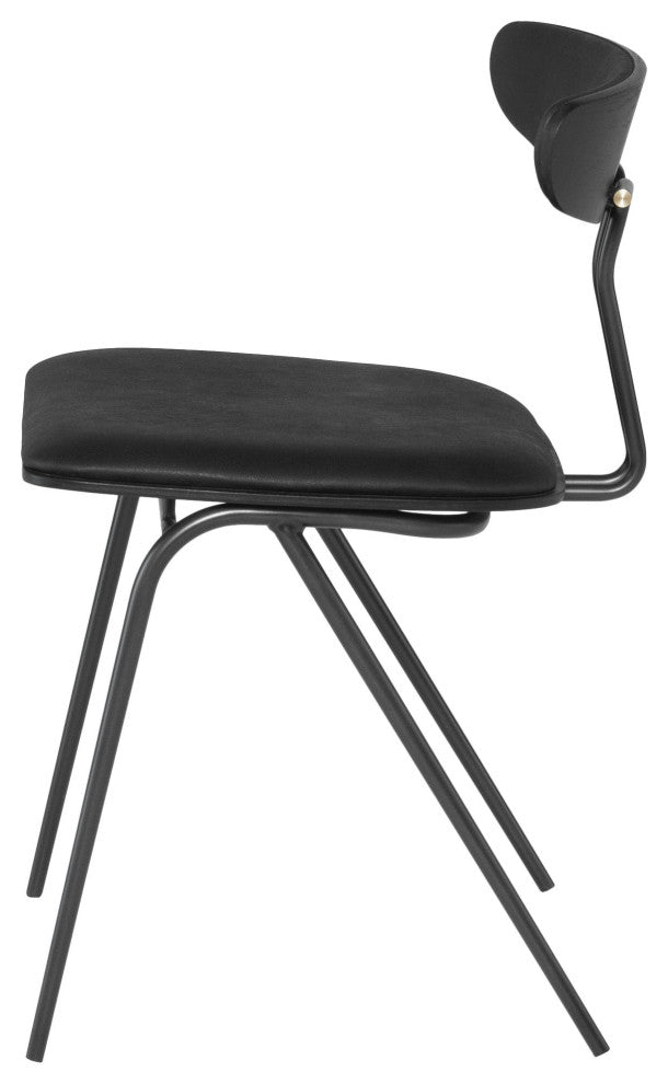 Giada Raven Leather Dining Chair
