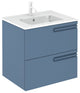 Econic Collection 2 Drawer Vanity, Vapor Blue, 24" Right Handle, With Enzo Sink Top
