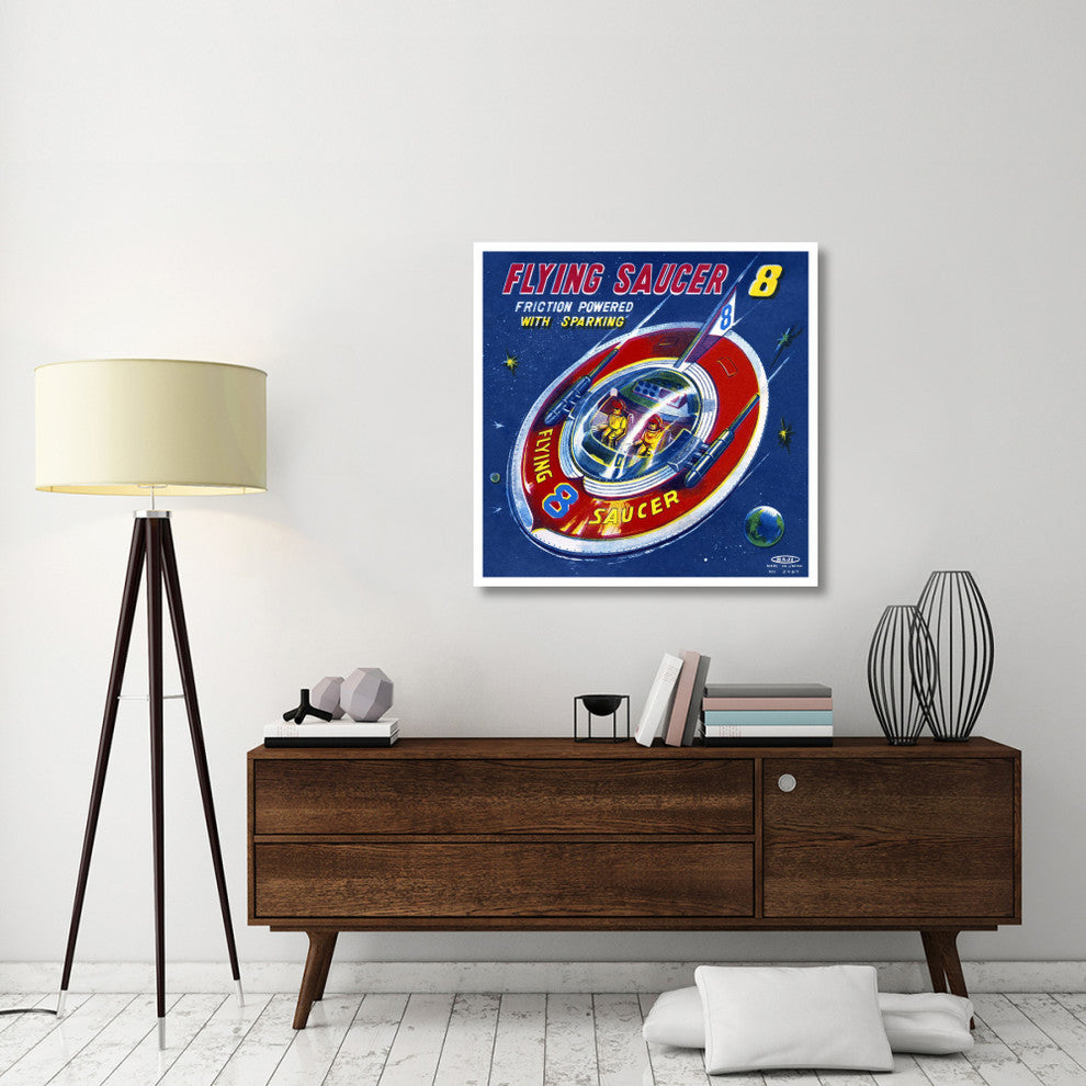 "Flying Saucer 8" Digital Paper Print by Retrorocket, 38"x38"