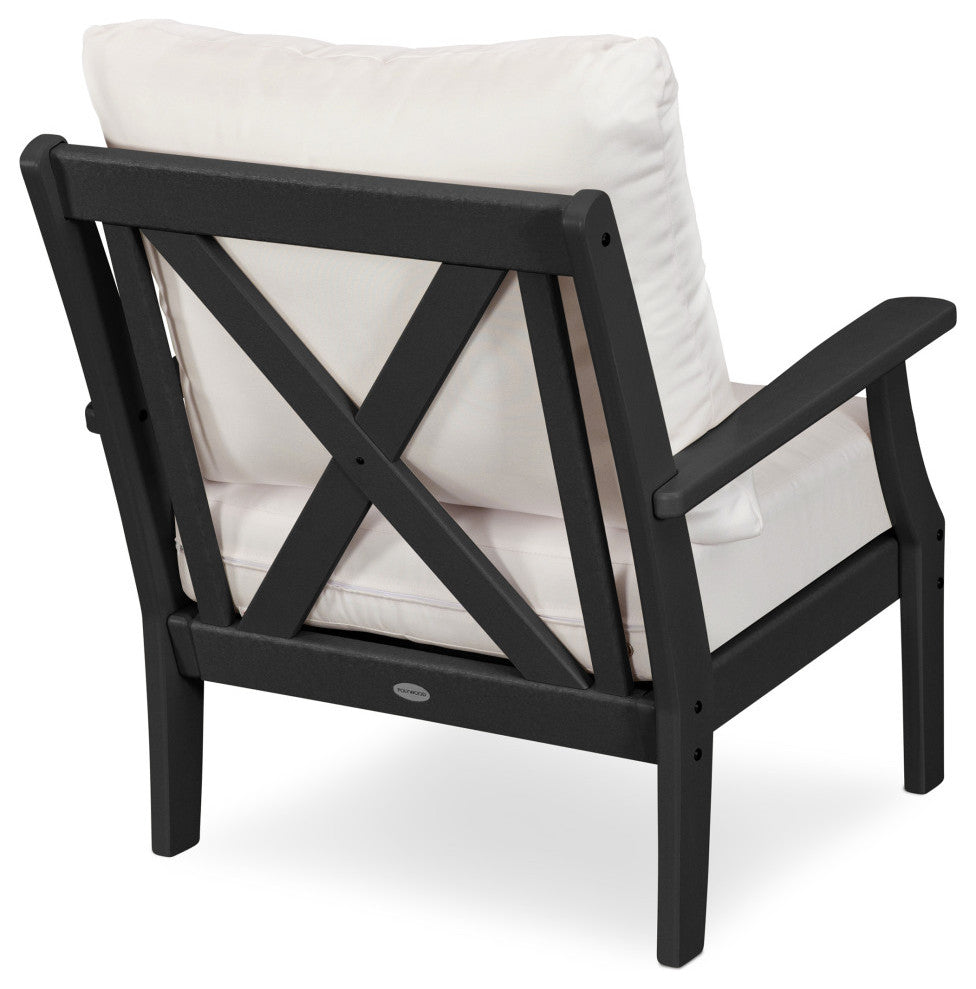 Braxton Deep Seating Chair, Slate Gray/Natural Linen