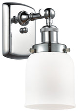 Small Bell 1-Light Sconce, Polished Chrome, Matte White