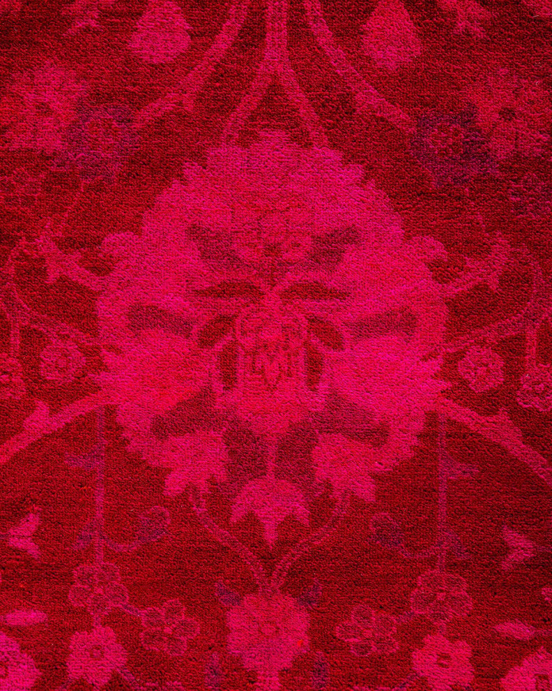 Overdyed, One-of-a-Kind Hand-Knotted Area Rug Pink, 10'2"x13'6"