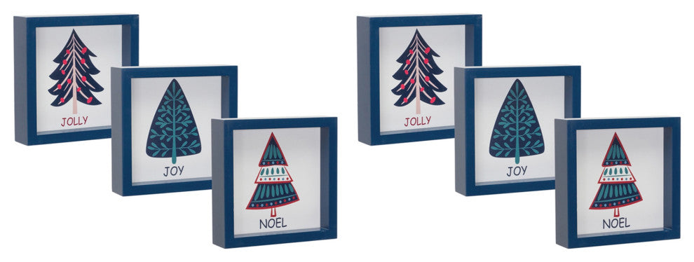 Pine Tree Sentiment Sign, 6-Piece Set