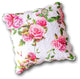 Romantic Roses Spring Floral Pink Scalloped Euro Pillow Sham Cover, 26" x 26"