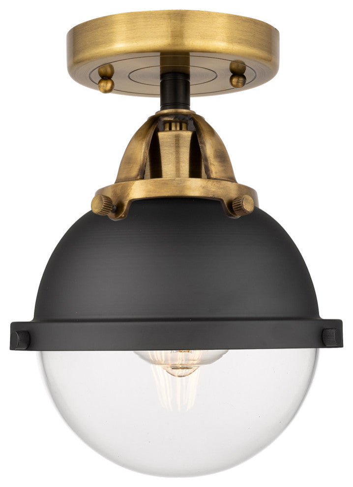 Innovations 288-1C-BAB-HFS-62-BK-LED 1 Light Semi-Flush Mount, Matte Black