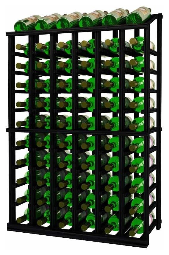 Rennes Wine Rack, Redwood and Black